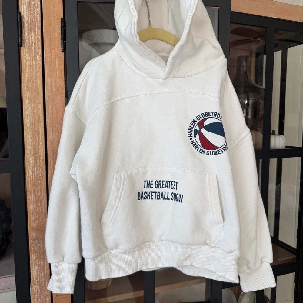 Zara Kids boys hoodie basketball harlem globetrotters greatest show sweatshirt